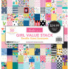 Bloco Papel Scrapbooking - 30 x 30 cm (12 x 12'') -  Bella BLVD Girl Value Stack