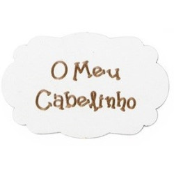 Placa "O Meu Cabelinho" - MDF branco