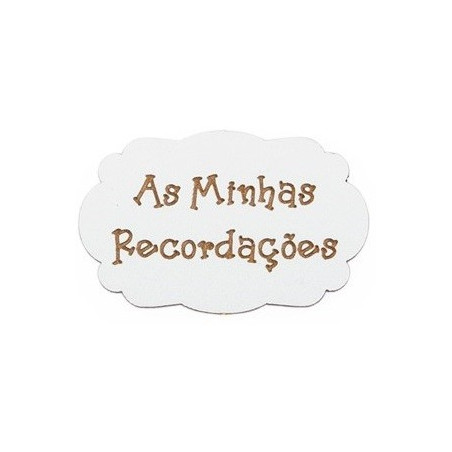 Placa "As Minhas Recordações" - MDF branco