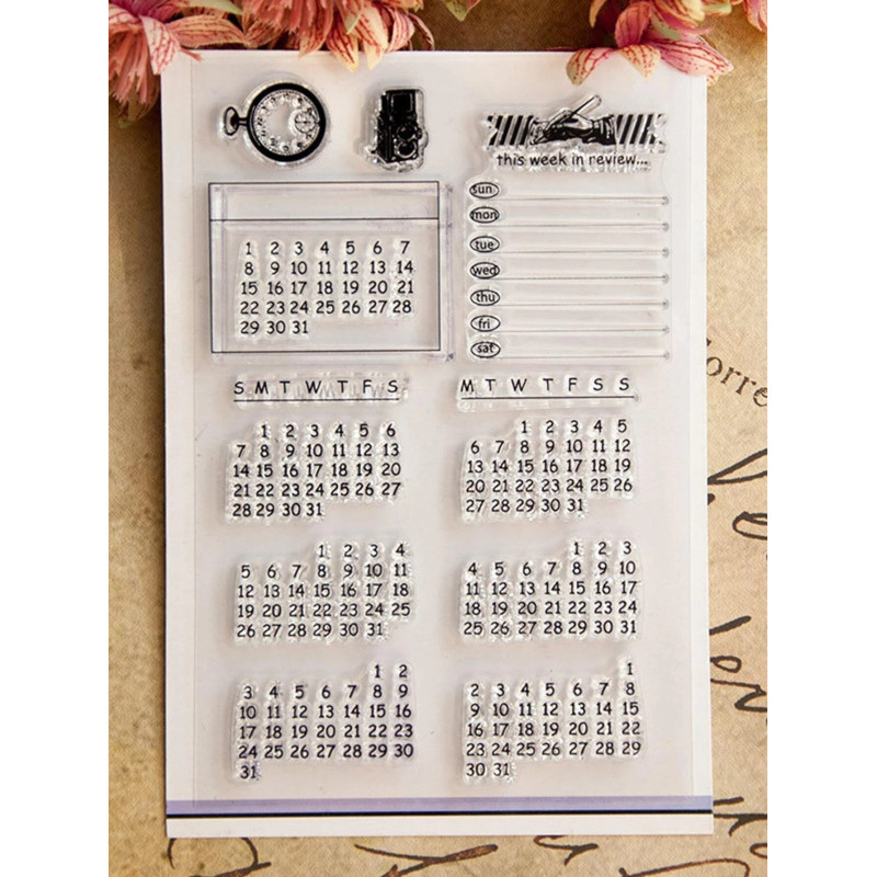 Carimbos Transparentes - Calendario