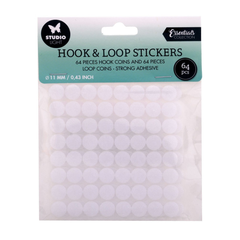 Hook & Loop - Circulos de Velcro Autocolante - 11mm - pack