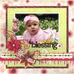 Papel Decorado Scrapbook - BoBunny - Vicki B. - Loverly - 30x30 cm