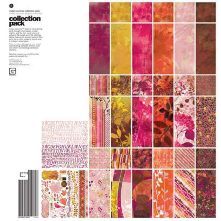 Conjunto Papel Scrapbook - Basic Grey - Indian Summer - Papéis e Autocolantes - 30x30 cm
