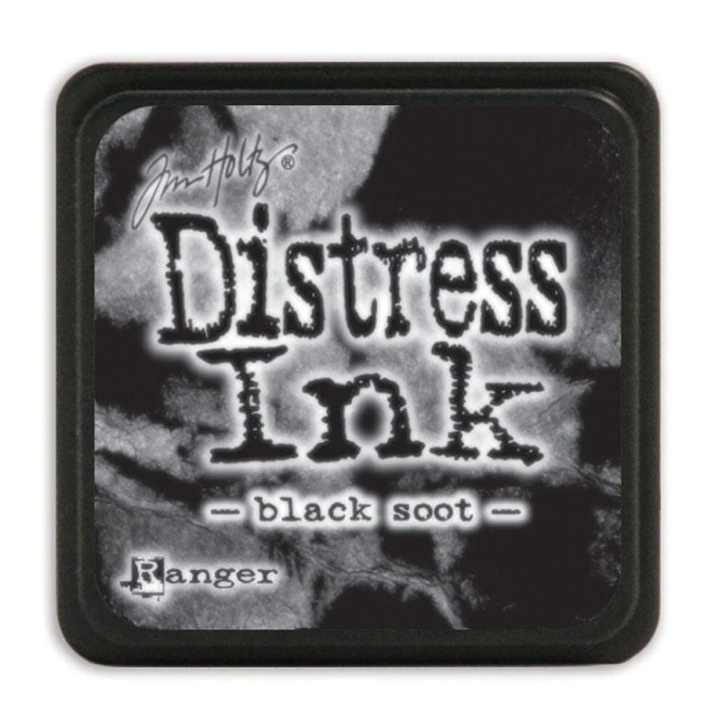 Almofada de Tinta Mini Distress Tim Holtz - Black Soot