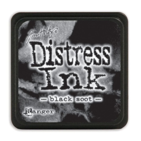 Almofada de Tinta Mini Distress Tim Holtz - Black Soot