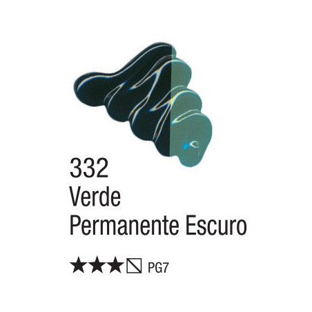 Tinta a Óleo para Tela - 20 ml - Acrilex - Verde Permanente Escuro