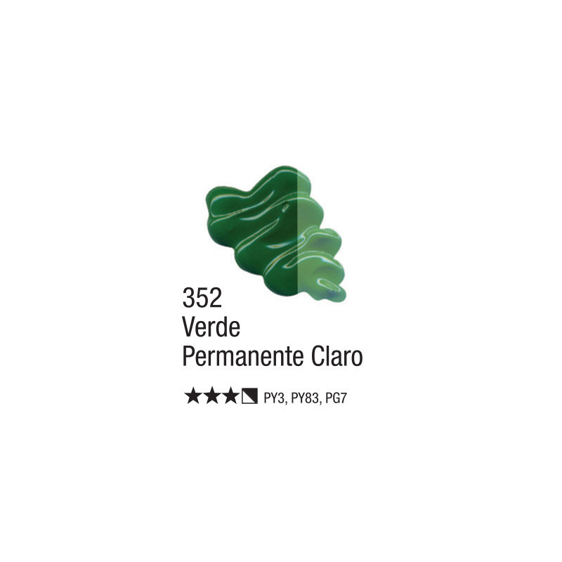 Tinta a Óleo para Tela - 20 ml - Acrilex - Verde Permanente Claro