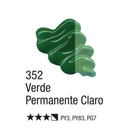 Tinta a Óleo para Tela - 20 ml - Acrilex - Verde Permanente Claro