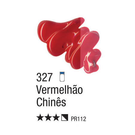 Tinta a Óleo para Tela - 20 ml - Acrilex - Vermelhão Chinês