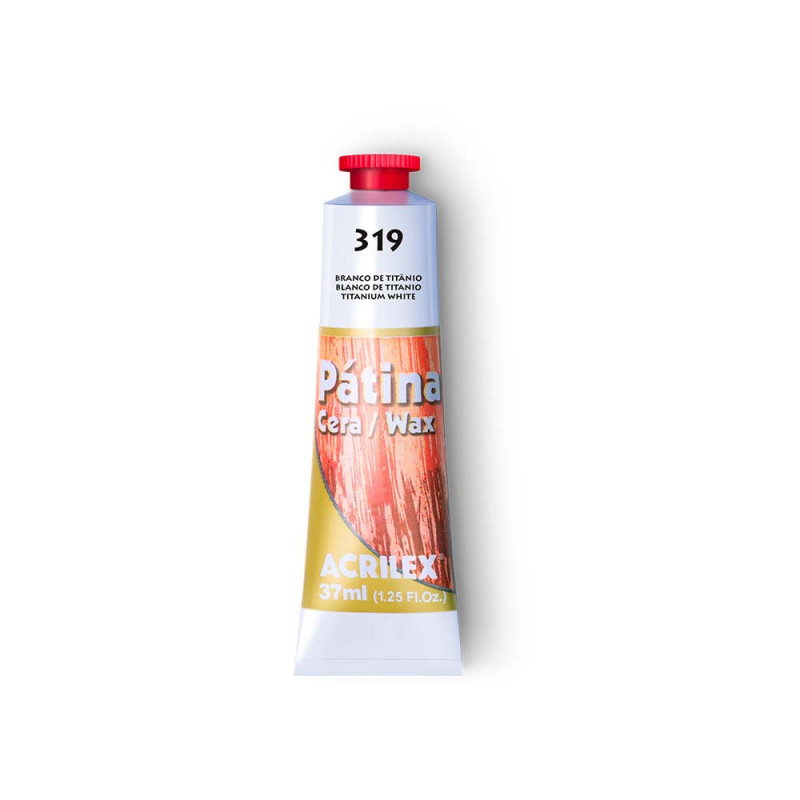 Pátina Cera - 37 ml - Acrilex - Branco de Titânio