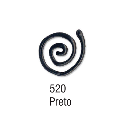 Pasta Relevo Vitral - 20 ml - Acrilex - Preto